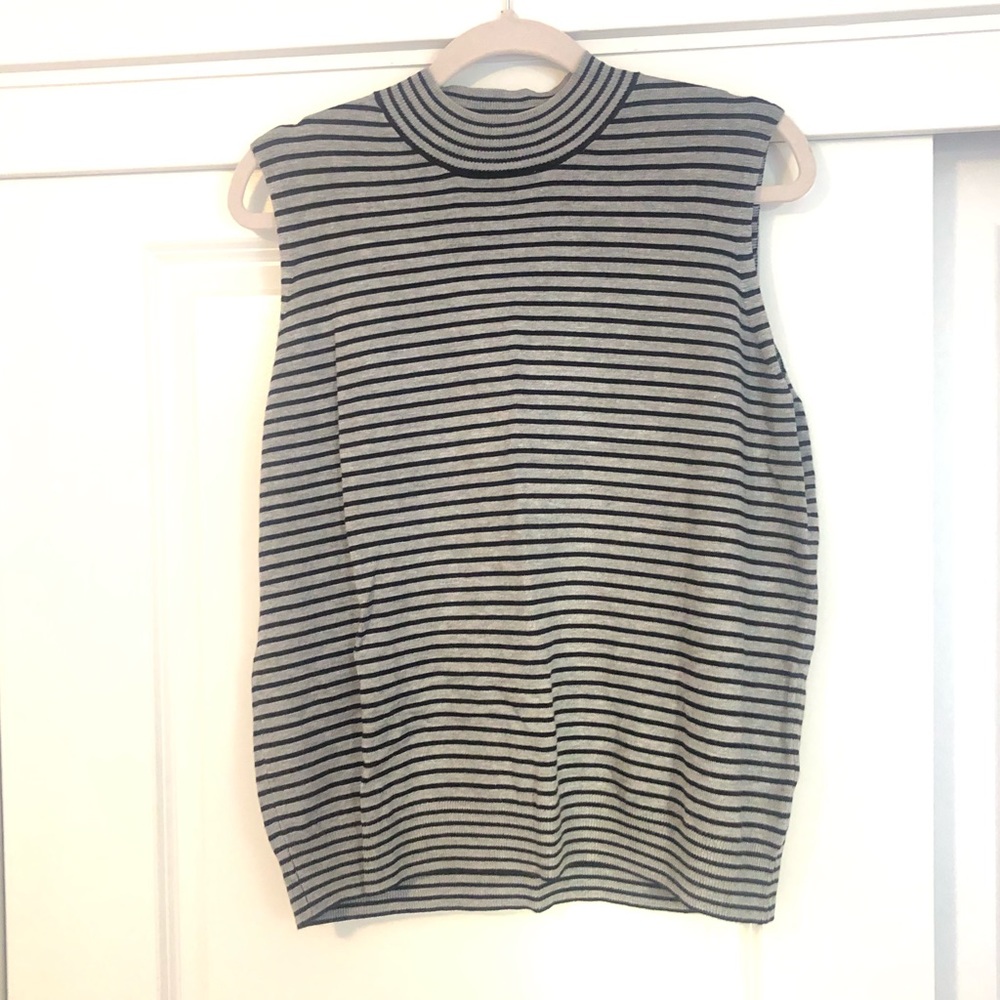Worthington Womens Mock Neck Sleeveless Pullover Sweater